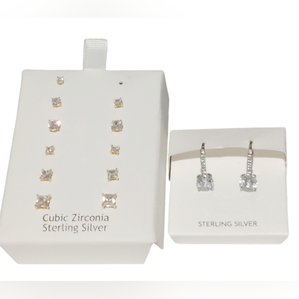 Isabella M And Nanette Lepore. Cubic Zirconia Earrings For Women Bundle. No Box